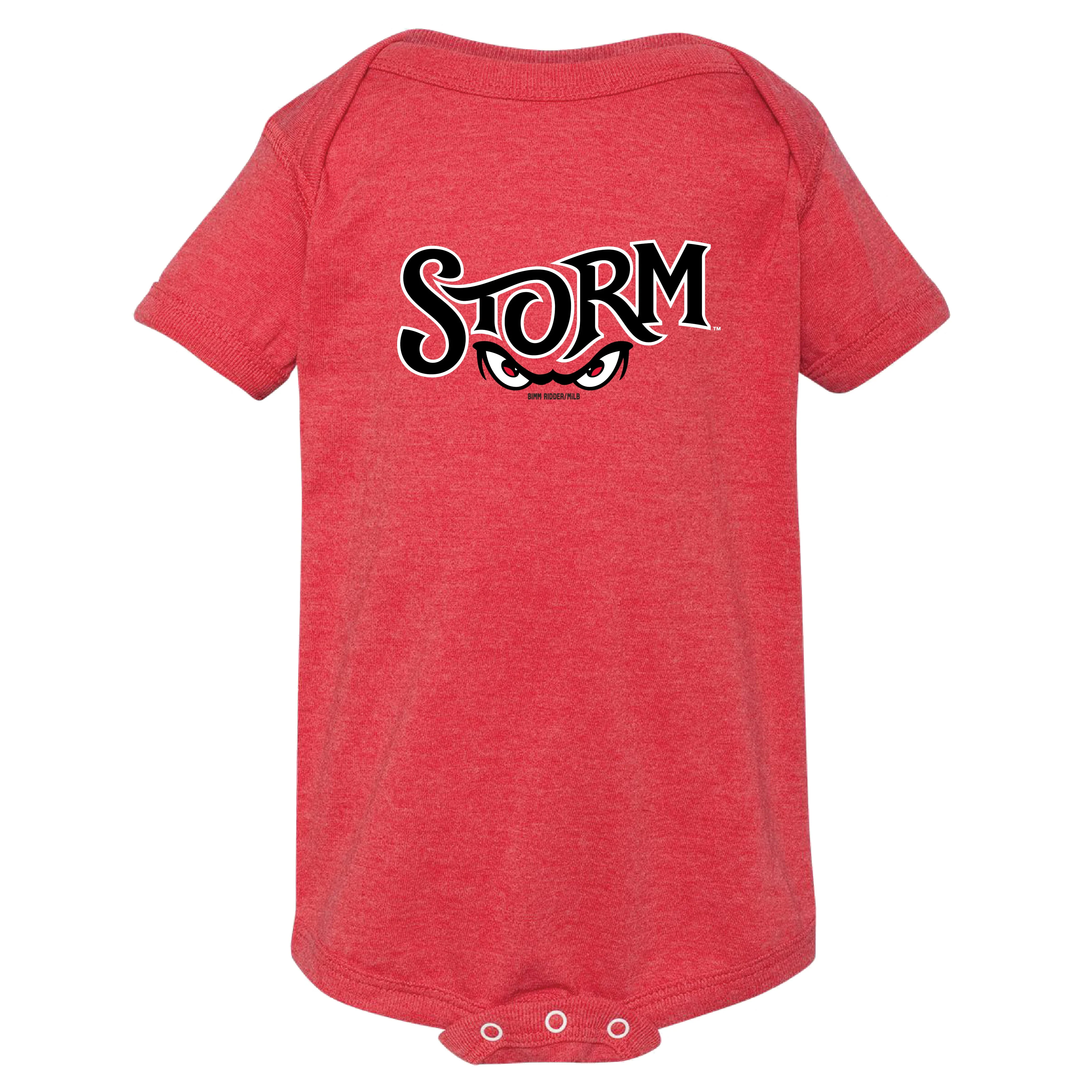 Lake Elsinore Storm Vintage Red Onesie