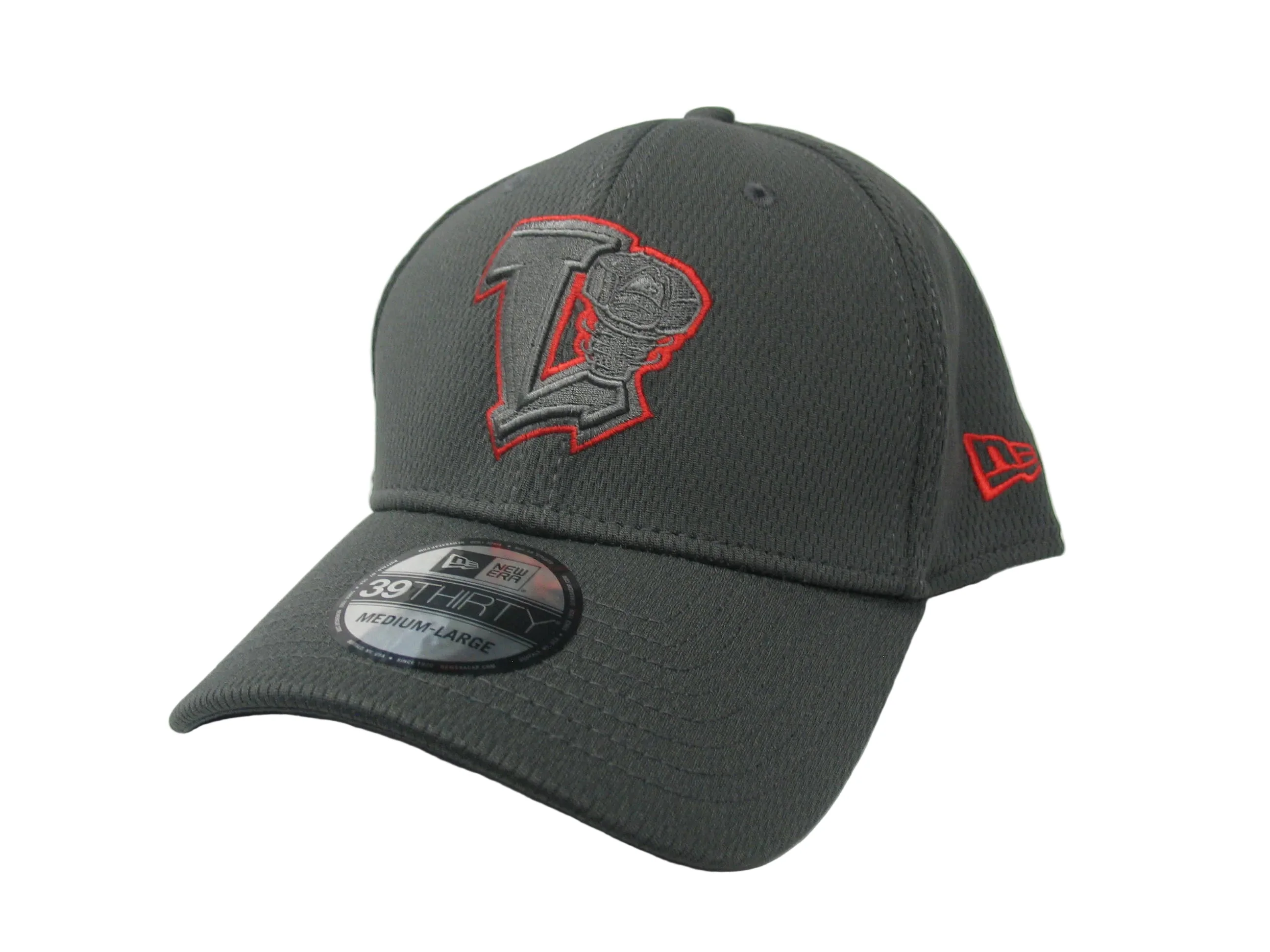 Lansing Lugnuts New Era 3930 Gray on Gray Flex-Fit Hat