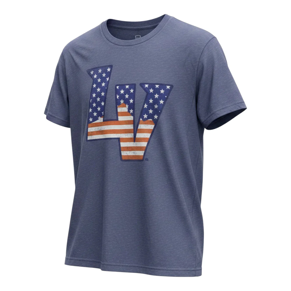 Las Vegas Aviators LV Patriotic Navy Tri-Blend Short Sleeve T-Shirt