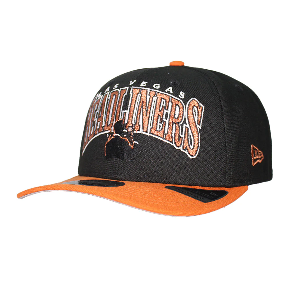 Las Vegas Headliners New Era Theme Night Collection Black/Gold 9SEVENTY Stretch-Snapback Hat
