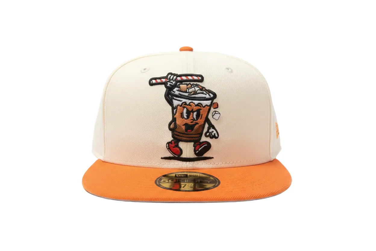 Limited Edition New Era 59Fifty Reading Iced Coffees Chrome/Orange Alternate High Profile Fitted Hat