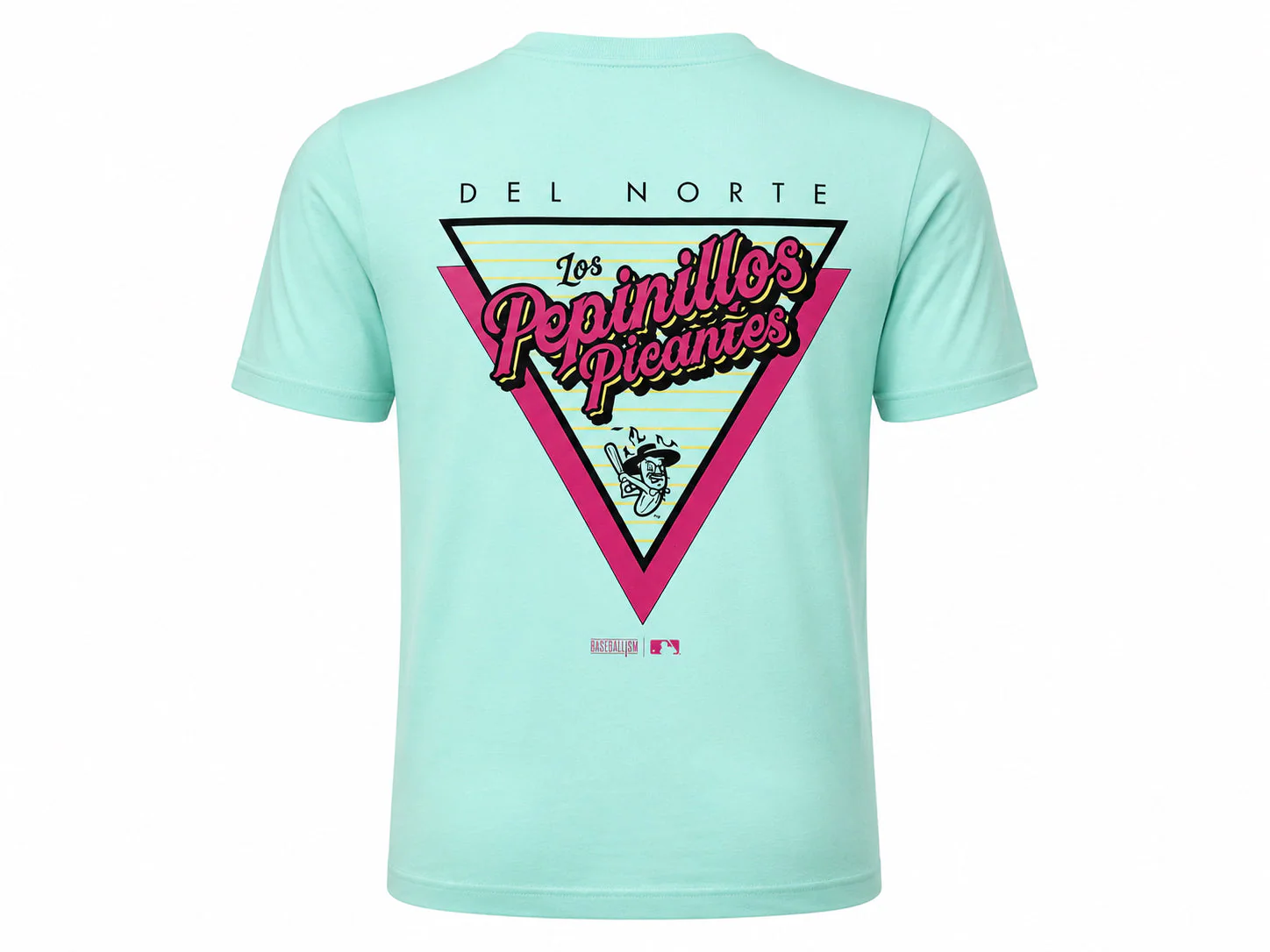 Los Pepinillos Picantes del Norte Baseballism Retro T-shirt - Youth - Image 2