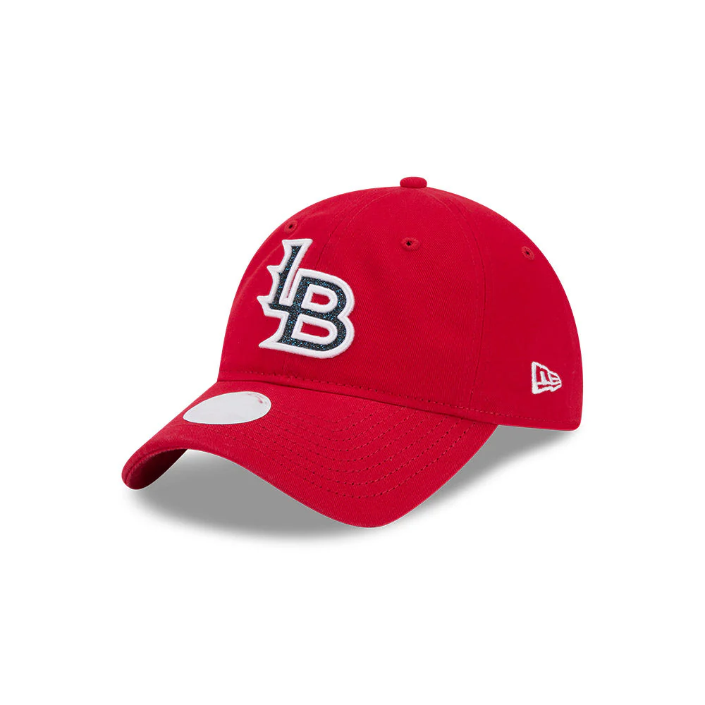 Louisville Bats Ladies 9TWENTY Glitter Cap (Red)