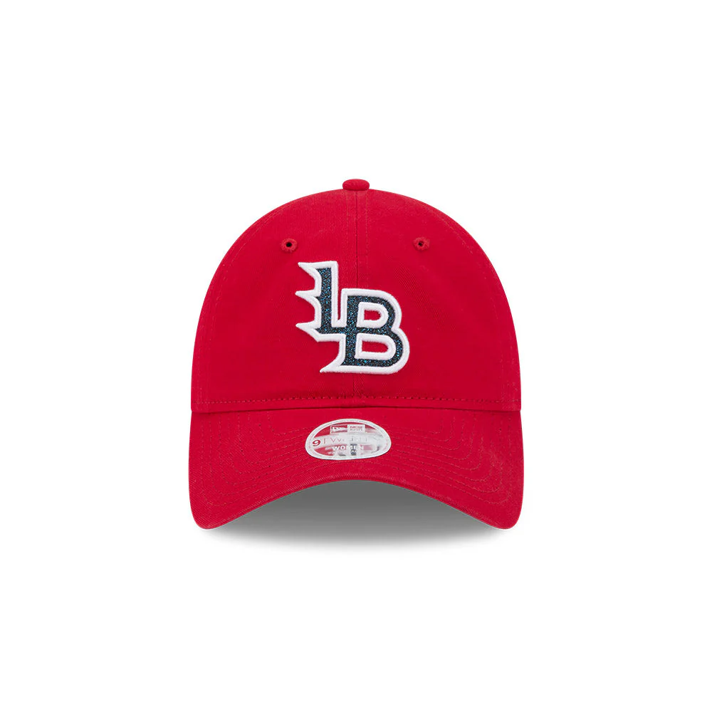 Louisville Bats Ladies 9TWENTY Glitter Cap (Red) - Image 3
