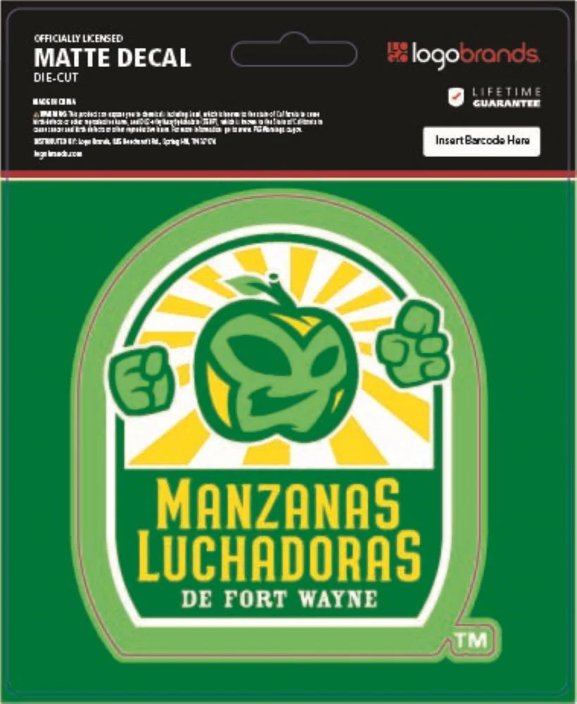 Manzanas Luchadoras Logo Matte Die Cut Decal