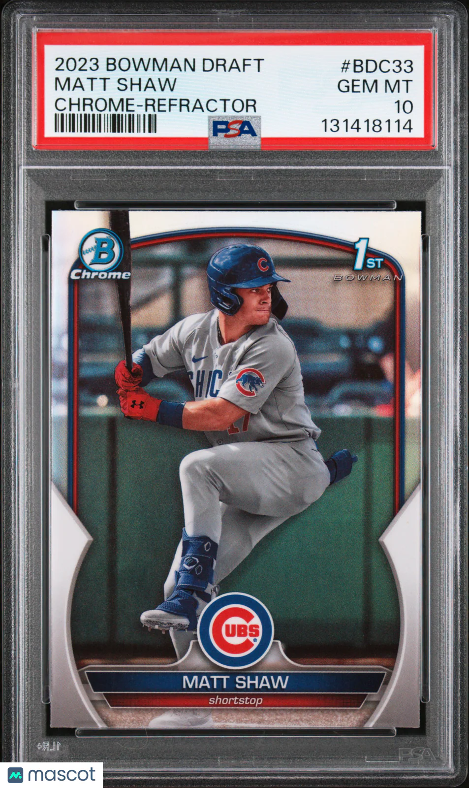 Matt Shaw 2023 Bowman Draft #BDC33 Chrome Refract