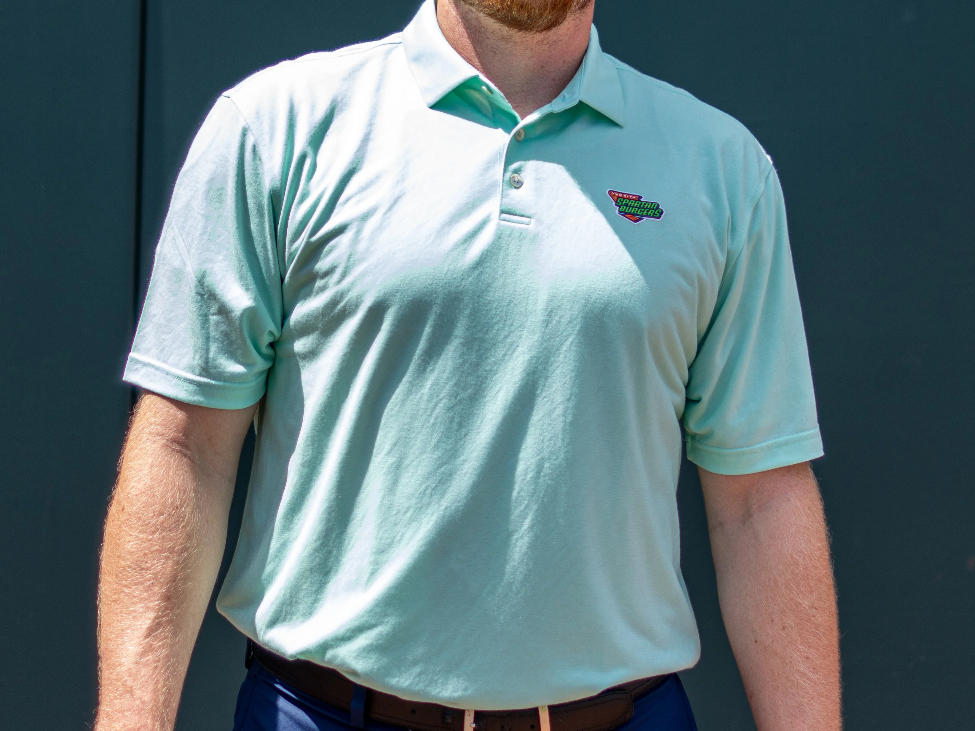 Men's Mint Green Butter Polo - Image 2