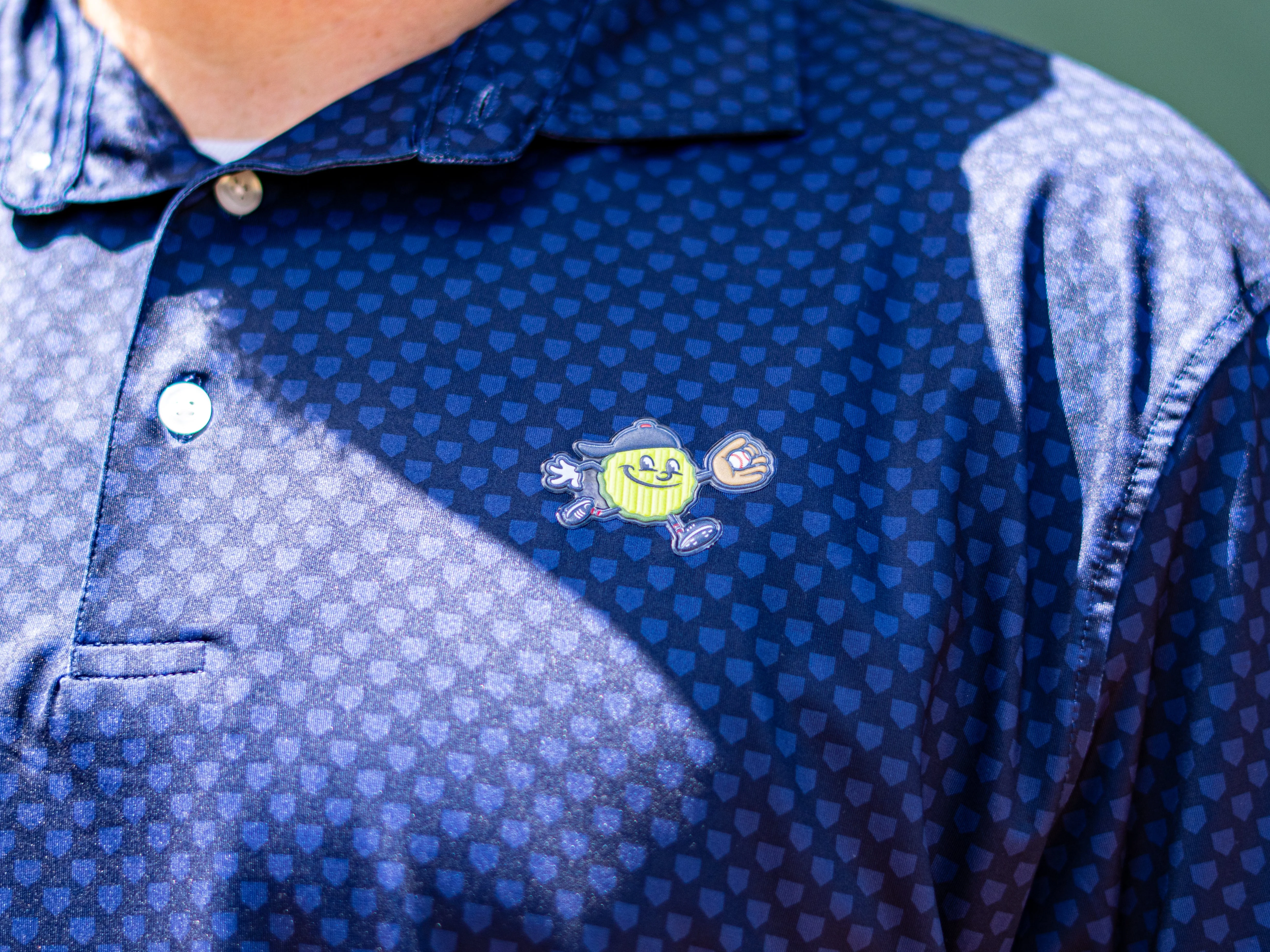 Men's Navy Chip Buster Polo - Image 3
