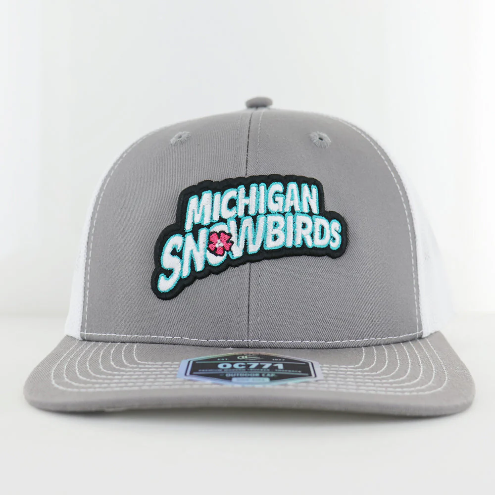 Michigan Snowbirds Charcoal/White Mesh-Back Cap - Image 2
