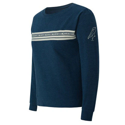 Myrtle Beach Pelicans Concept Sports Ladies Navy Birch Crew