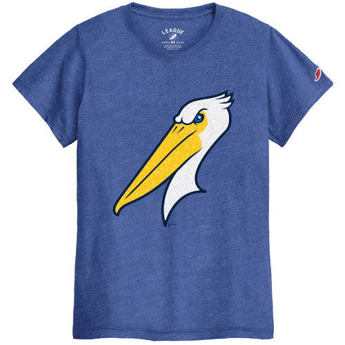 Myrtle Beach Pelicans League Ladies Heather Bay Blue Crystallina Intramural Classic Tee