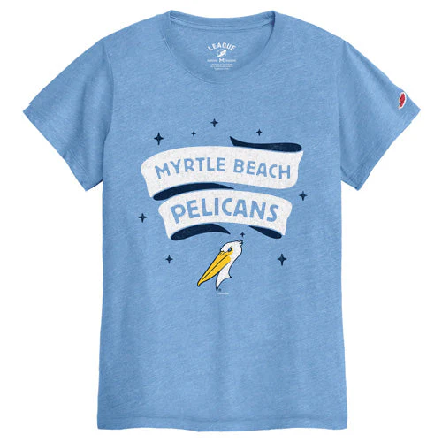 Myrtle Beach Pelicans League Ladies Heather Bay Blue Crystallina Intramural Classic Tee