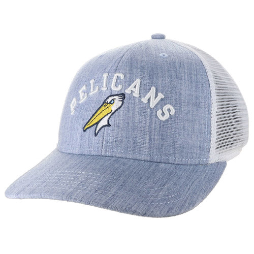 Myrtle Beach Pelicans Legacy Headwear Melange Light Blue/White Alternate Mid Pro Snapback Adjustable Cap