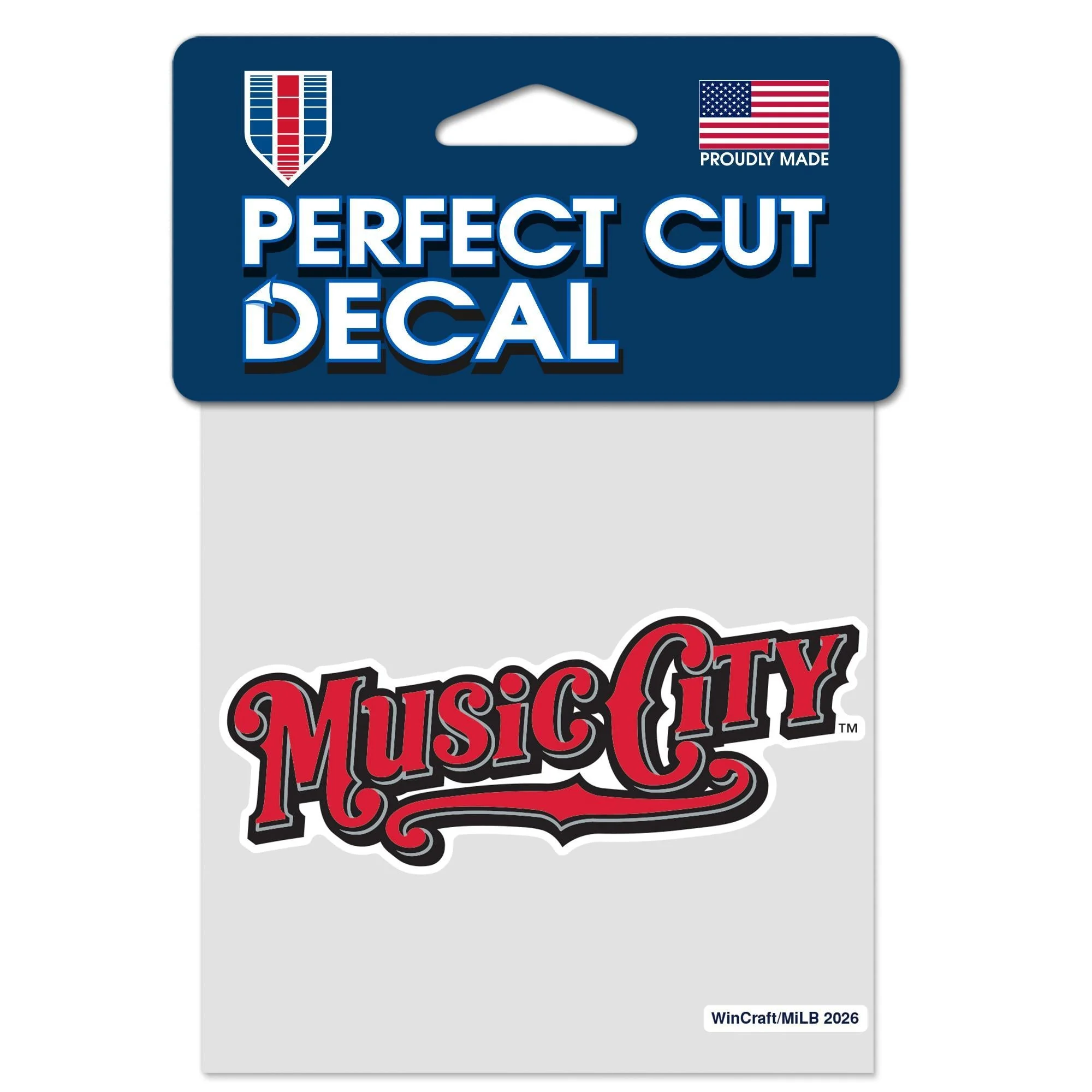 Nashville Sounds Music City Script 4x4 Perfect Cut Decal