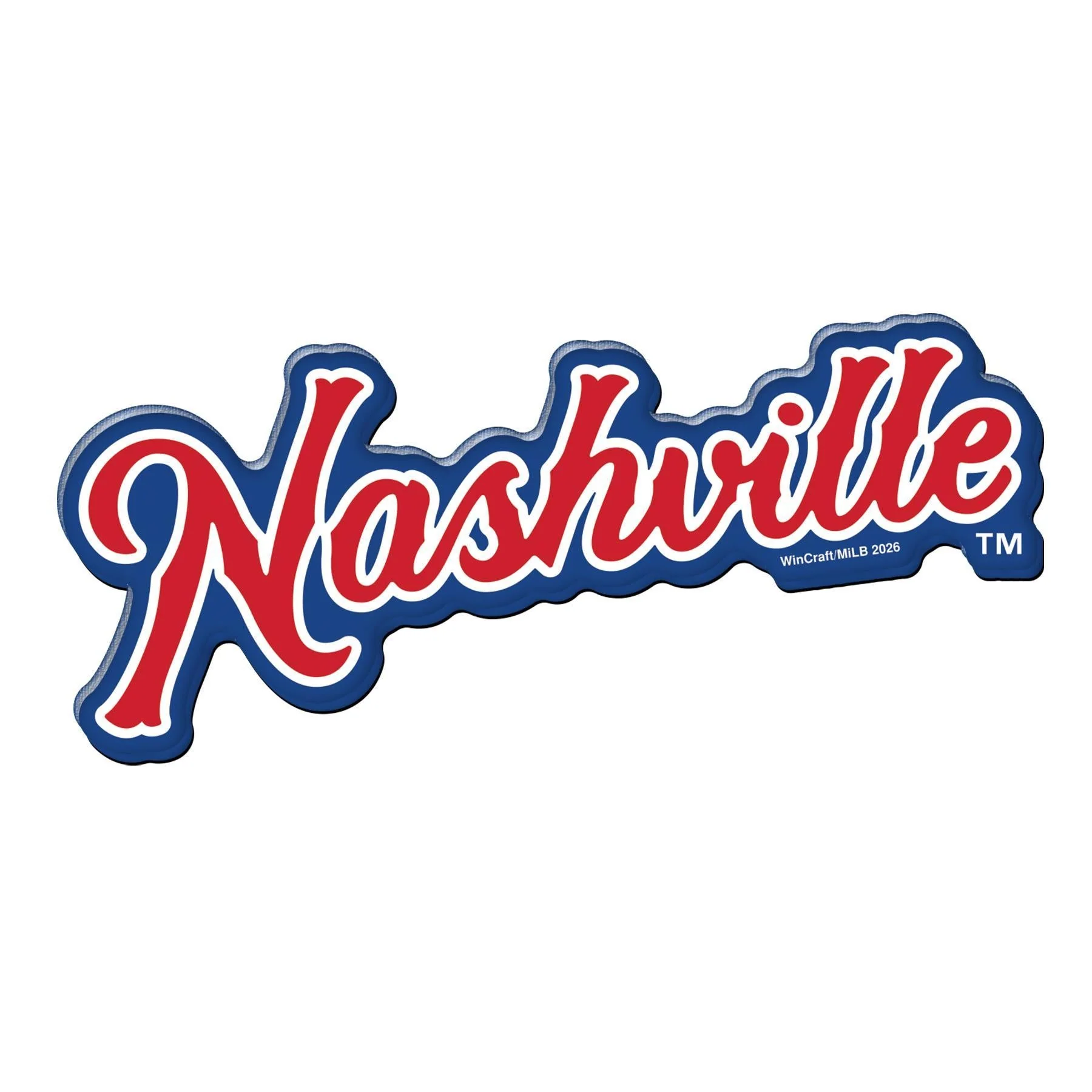 Nashville Sounds Nashville Script 3D Acrylic Magnet