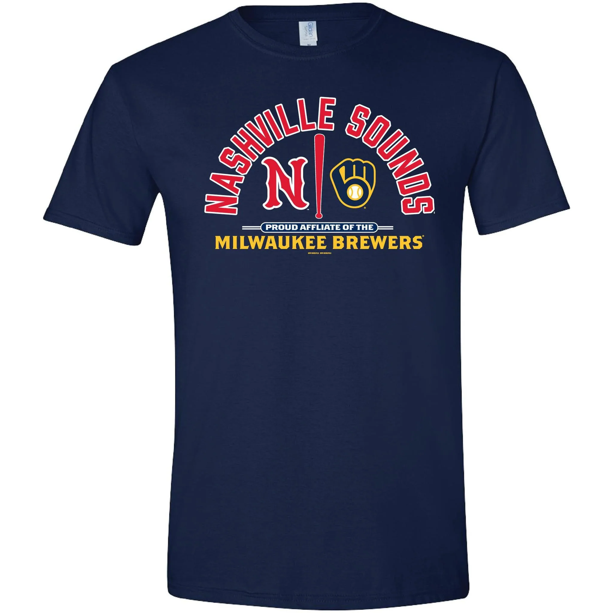 Nashville Sounds Navy Blindspot Brewers Affiliate Tee