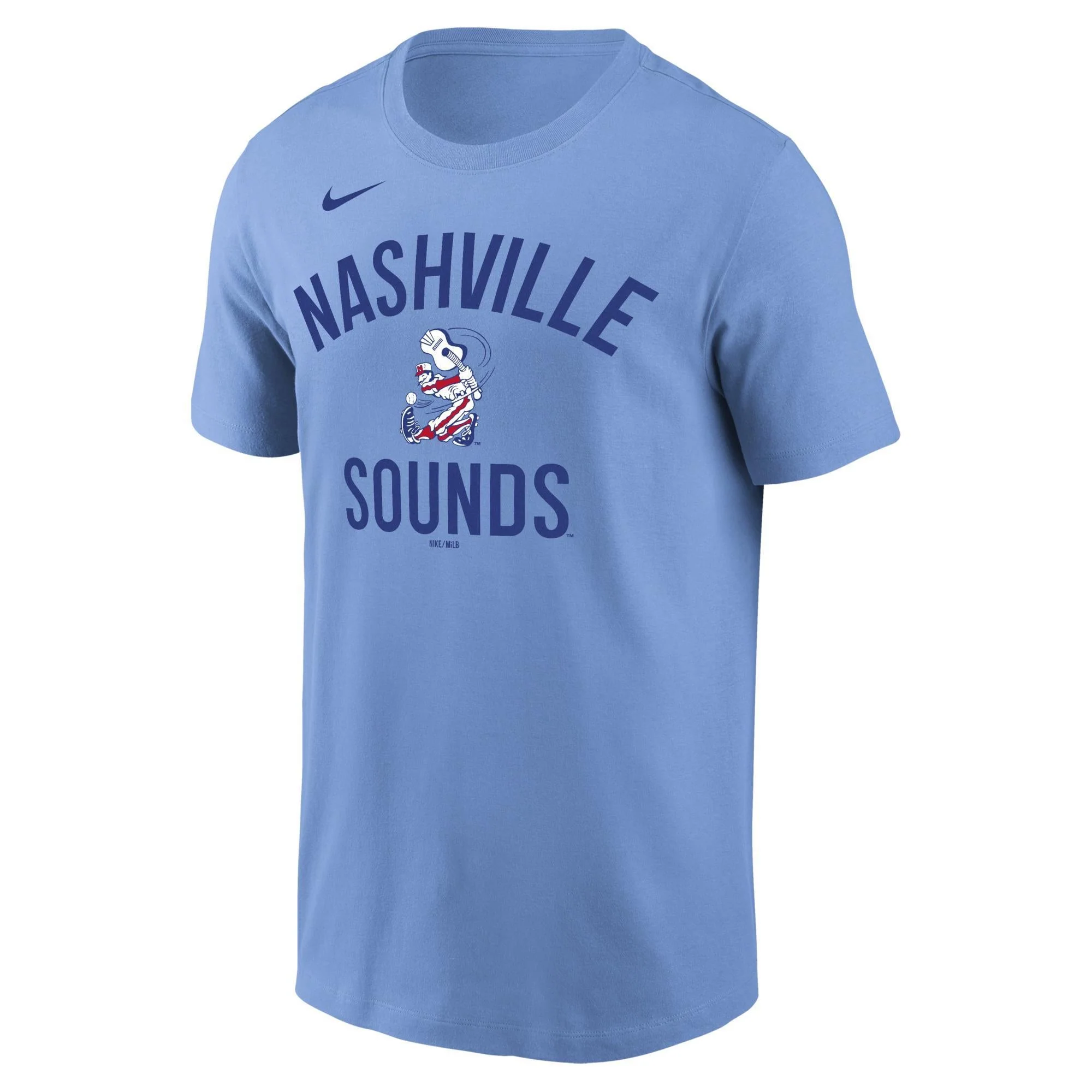 Nashville Sounds Nike Valor Blue Throwback Legend Short Sleeve Tee