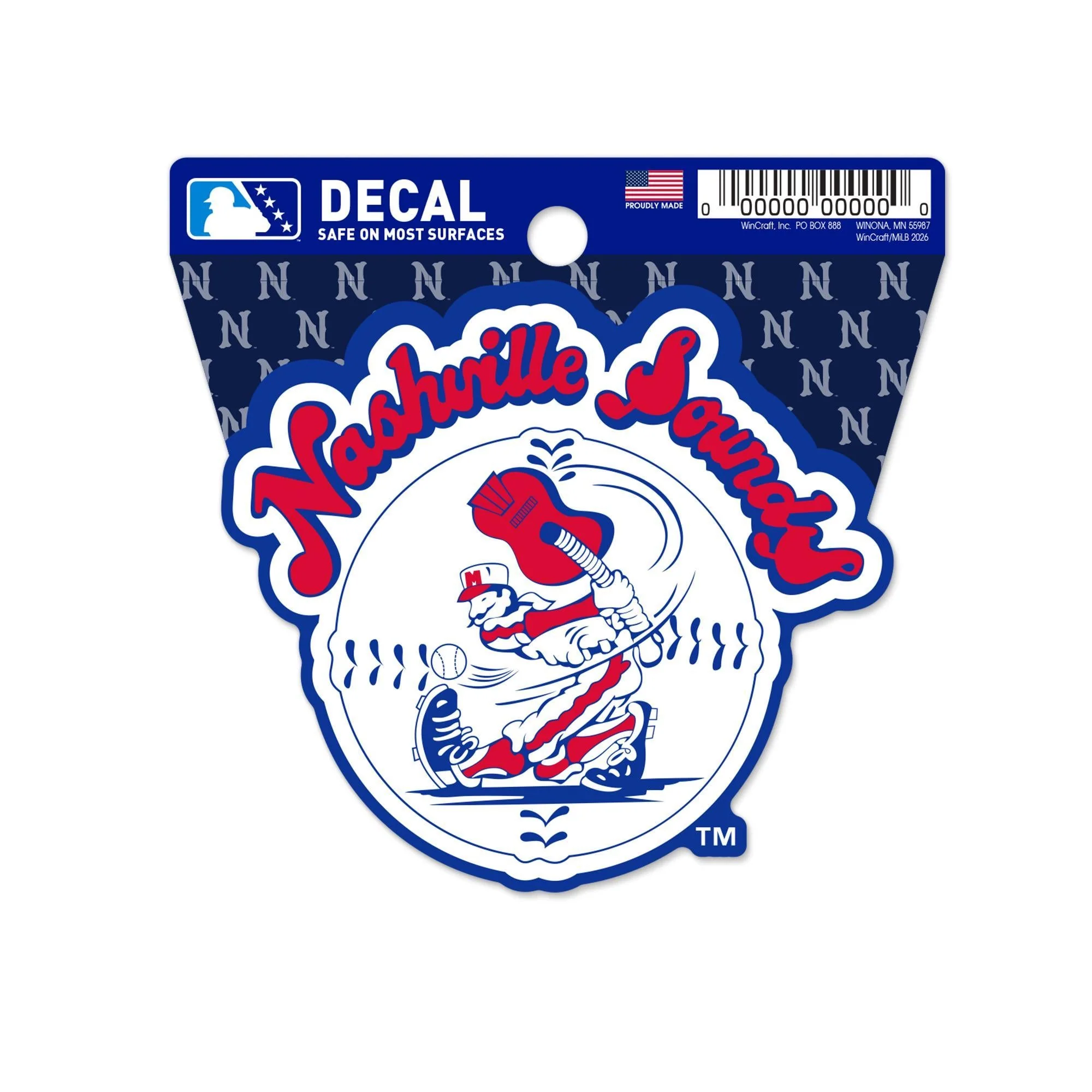 Nashville Sounds Throwback Clean Cut Decal