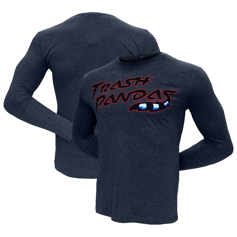 Rocket City Trash Pandas Navy Trash Pandas Long Sleeve T-shirt - Image 4