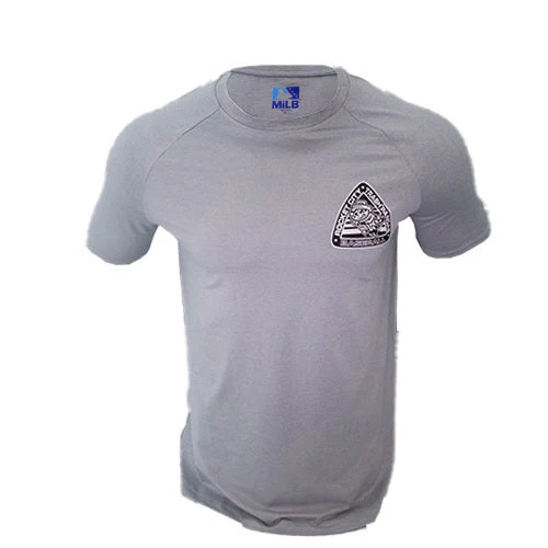Rocket City Trash Pandas New Era Men's Grey Raglan Tech T-Shirt