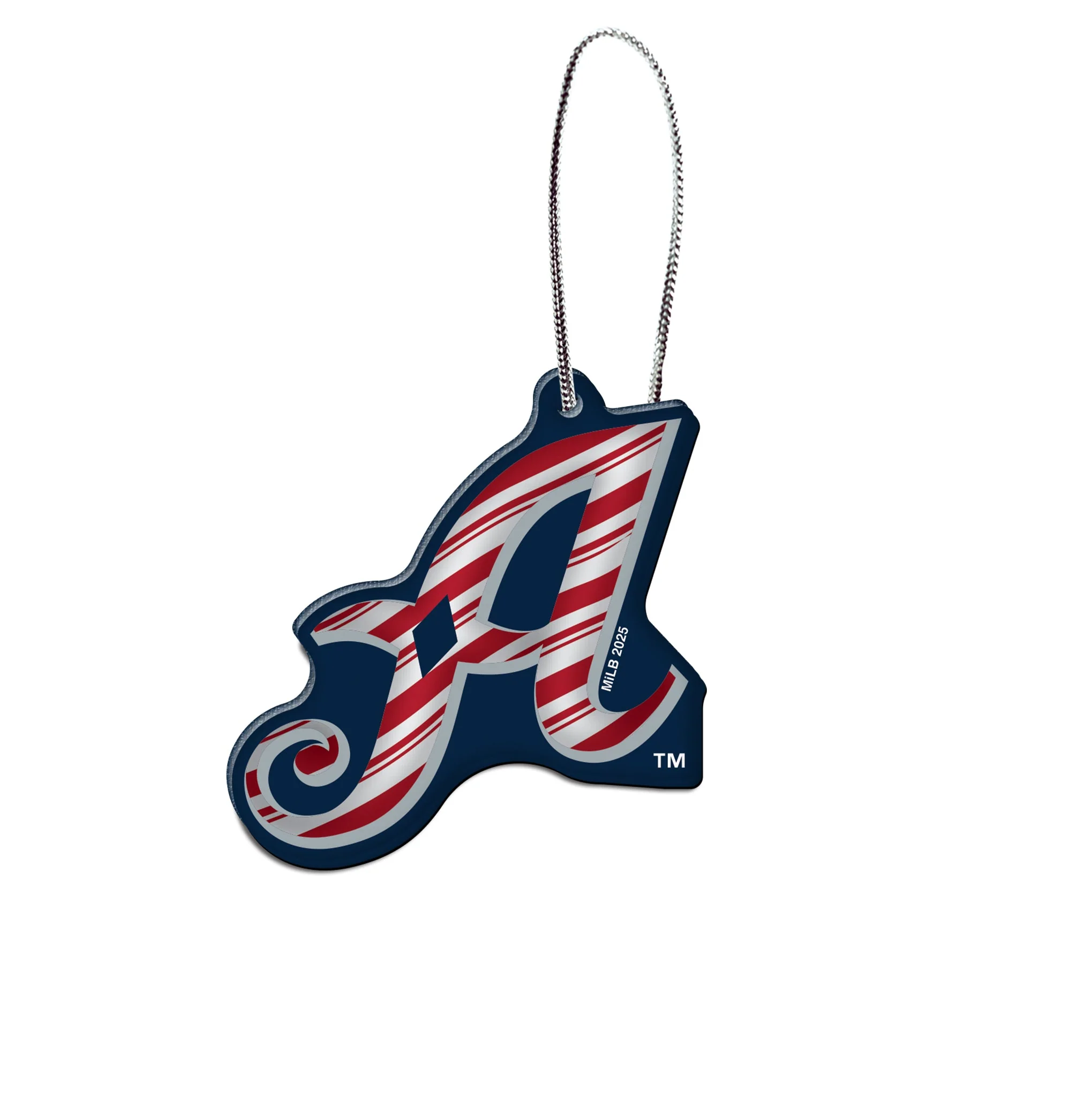 Reno Aces 2025 Candy Cane "A" Ornament