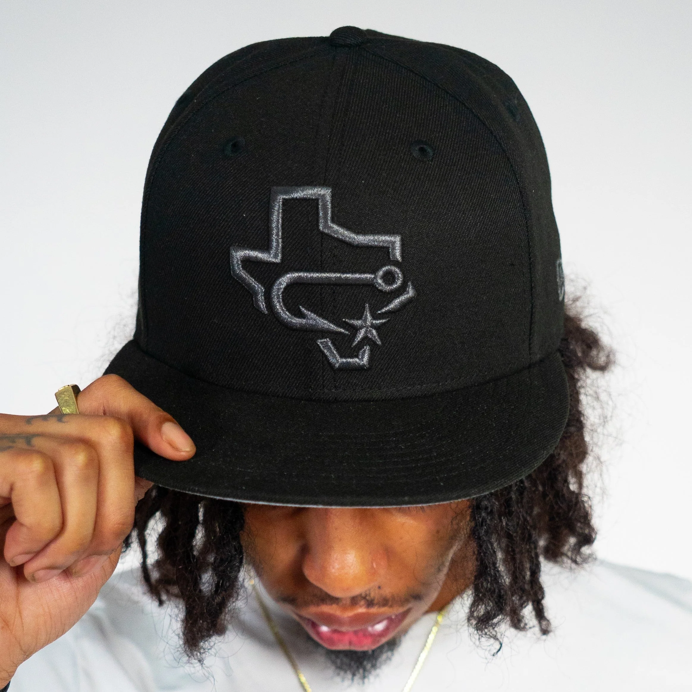 Corpus Christi Hooks New Era - 59fifty Fitted - Fashion Collection - Tonal Black Home Cap - Image 2