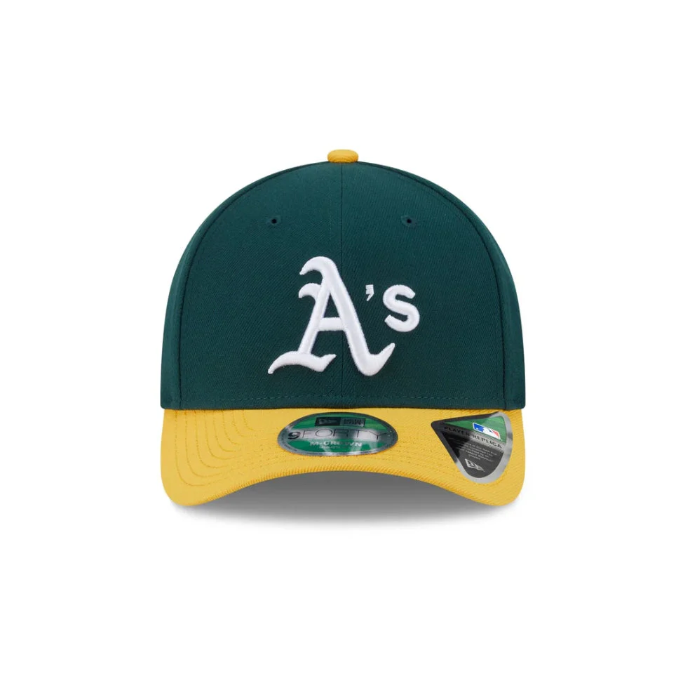 New Era Athletics Green/Yellow Player's Replica 9FORTY M-Crown Snapback Hat - Image 2