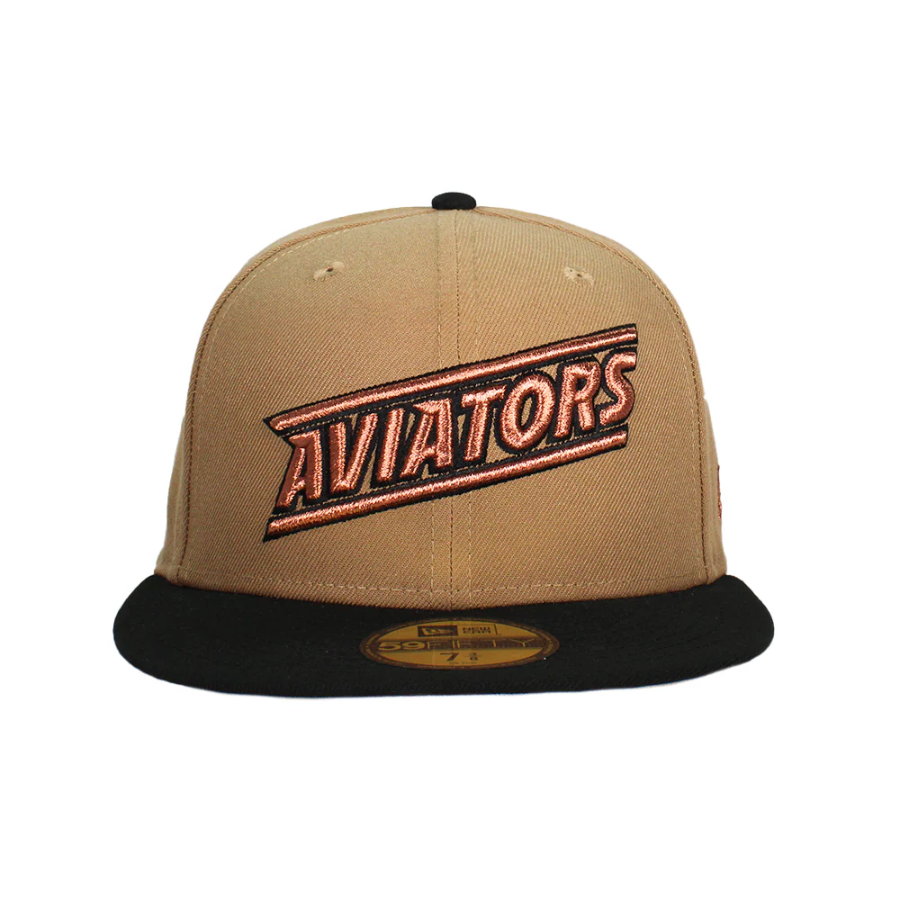 New Era Aviators Khaki/Black 59FIFTY Fitted Hat - Image 2