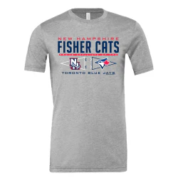 New Hampshire Fisher Cats Mens Bigeth Affiliate T-Shirt Grey