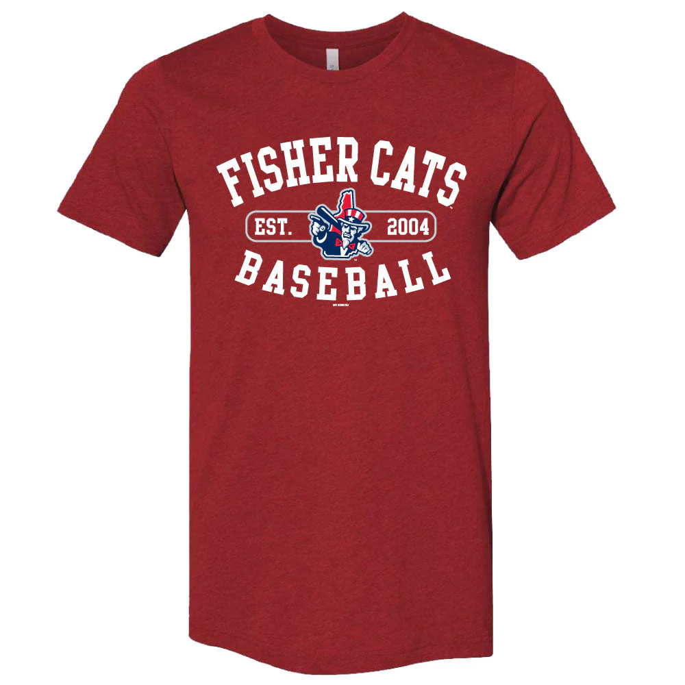 New Hampshire Fisher Cats Mens Nunnery T-Shirt Red