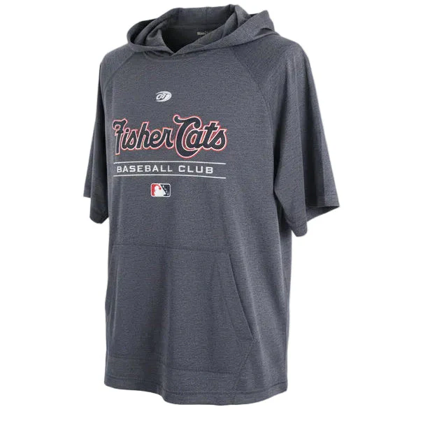 New Hampshire Fisher Cats OT Sports On-Field Short Sleeve Hoodie Heather Navy