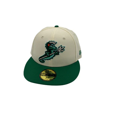 Norfolk Tides 59Fifty Cream Chrome Fitted Hat - Image 2