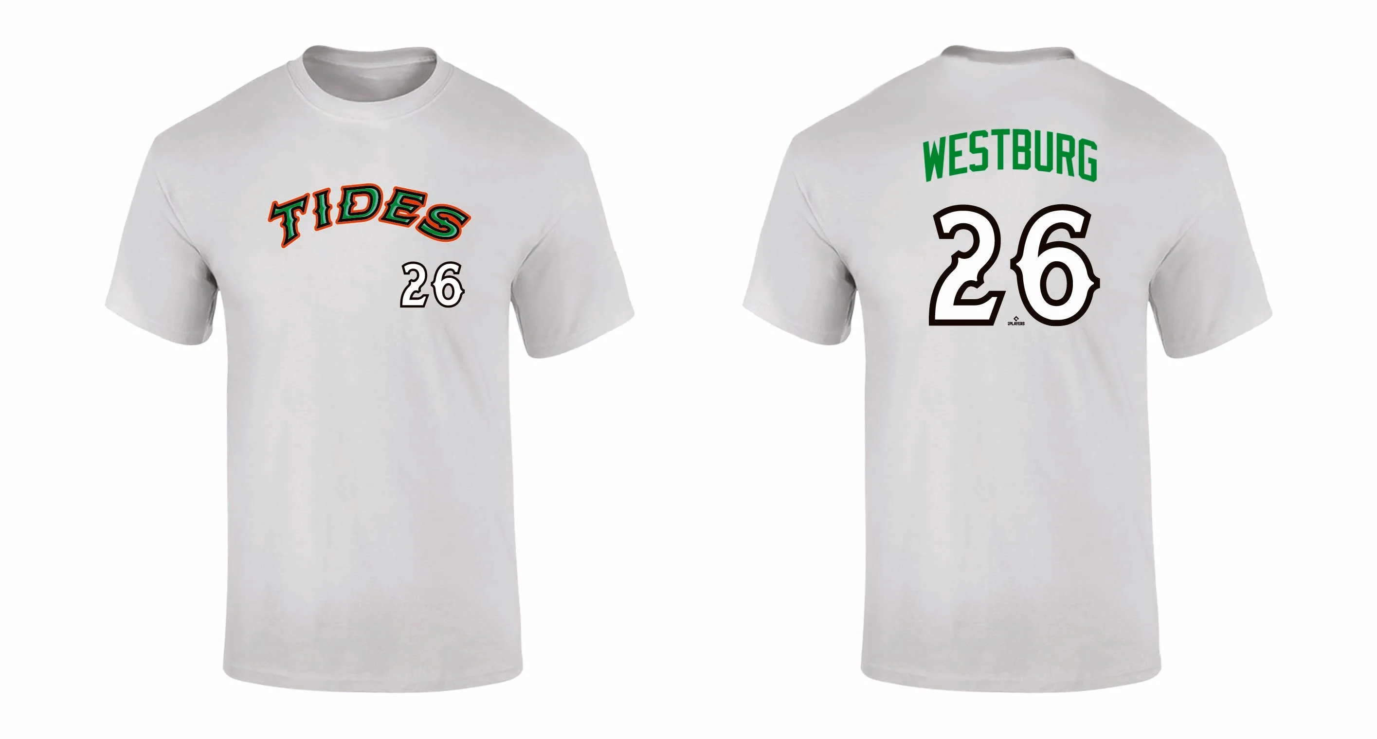 Norfolk Tides Jordan Westburg Jersey T-Shirt 26