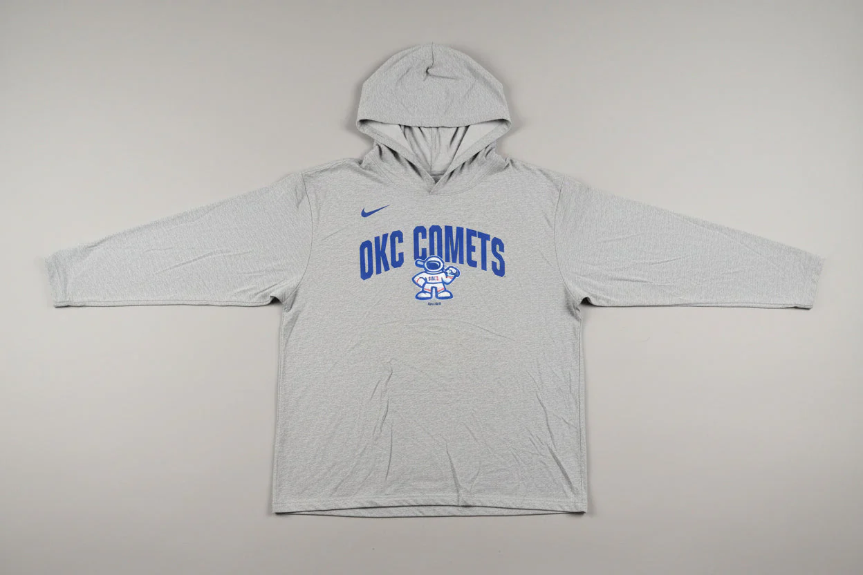 OKC Comets Men's LW Astro Gray Hoodie