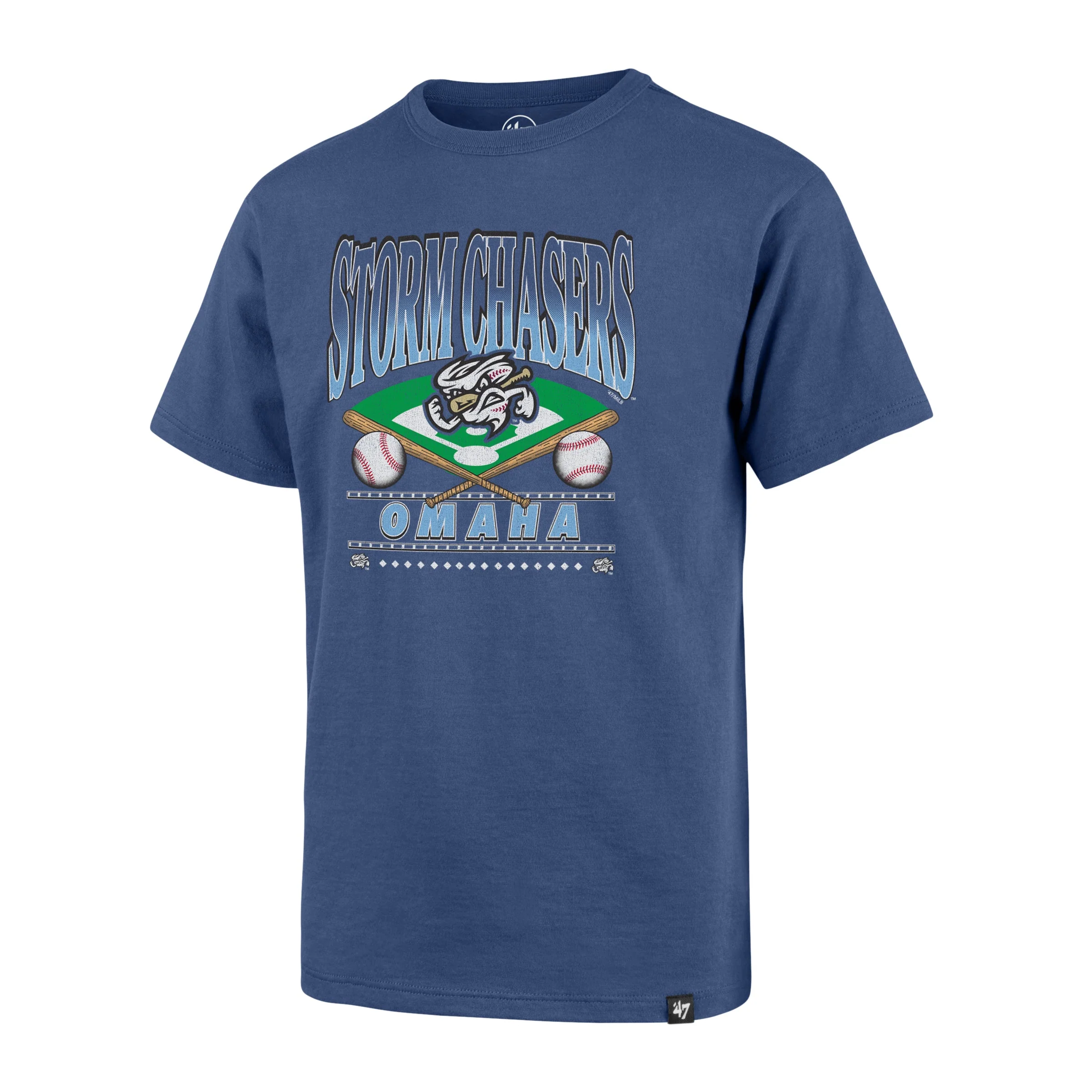 Omaha Storm Chasers Youth '47 Brand Straight Shot Franklin Royal Tee