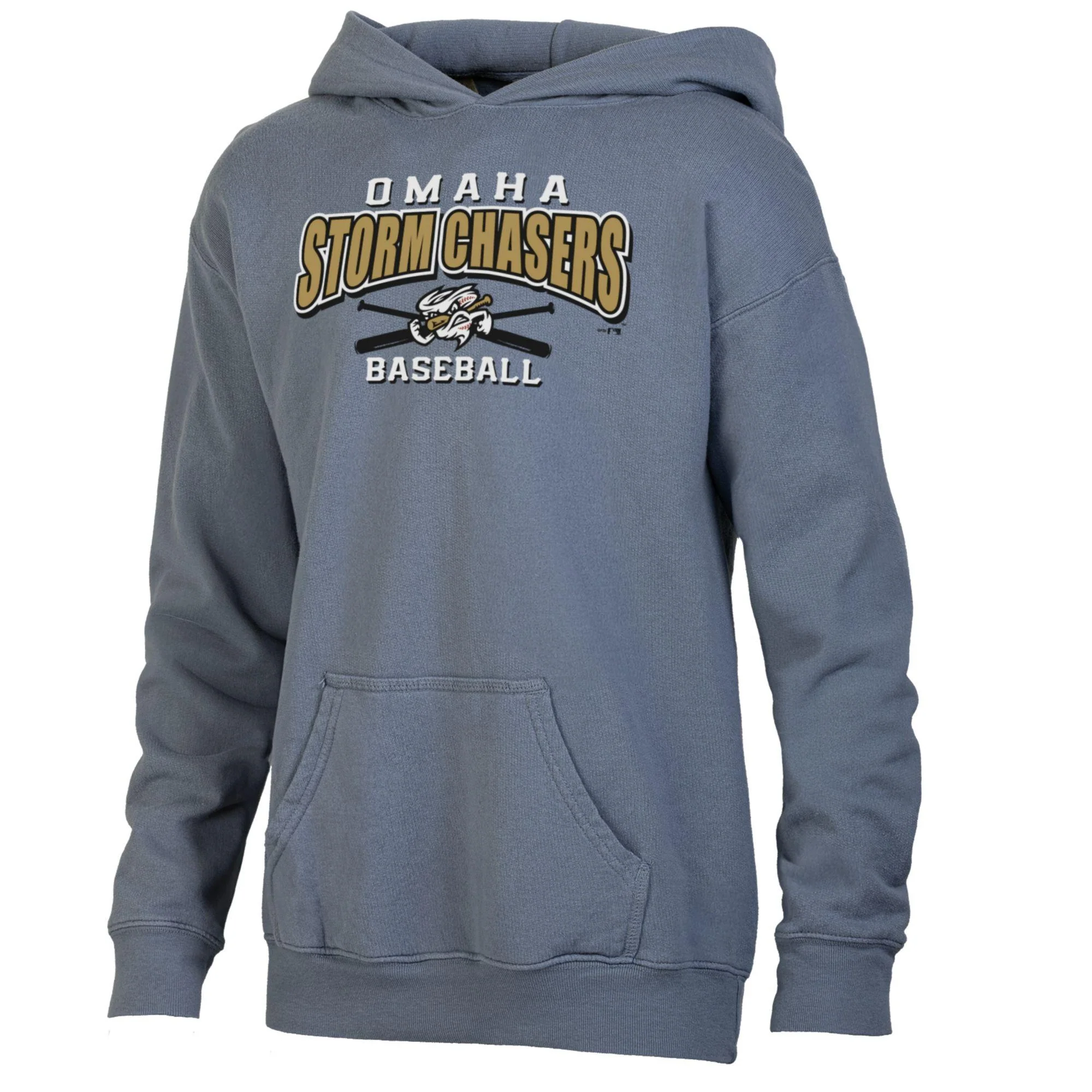Omaha Storm Chasers Youth ComfortWash Concrete Fleece Hoodie