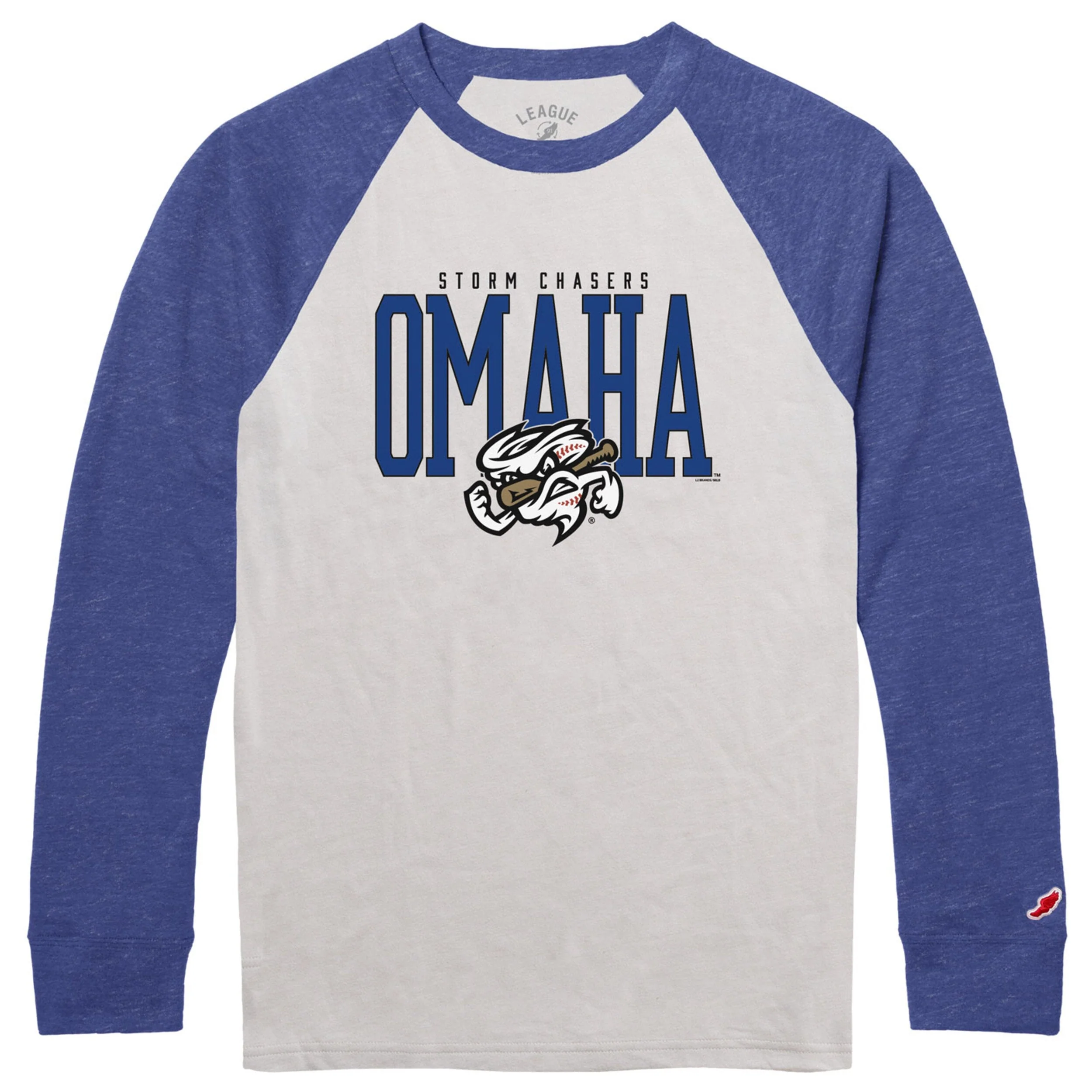 Omaha Storm Chasers Men's L2 Brands Victory Falls Raglan LS Tee