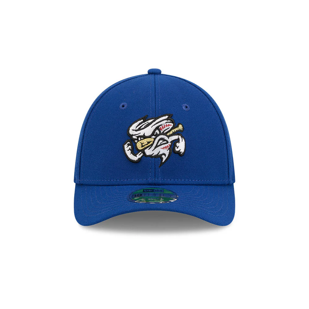 Omaha Storm Chasers New Era 39Thirty Home Royal Vortex M-Crown Cap - Image 2