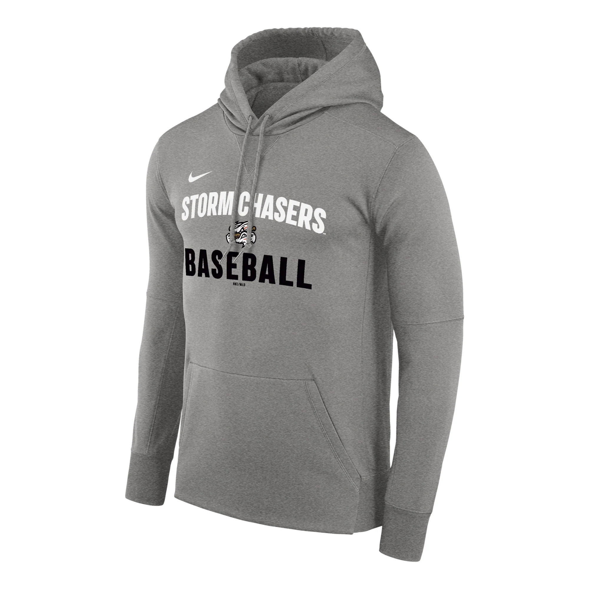 Omaha Storm Chasers Men's Nike Dark Gray Heather Therma Hoodie