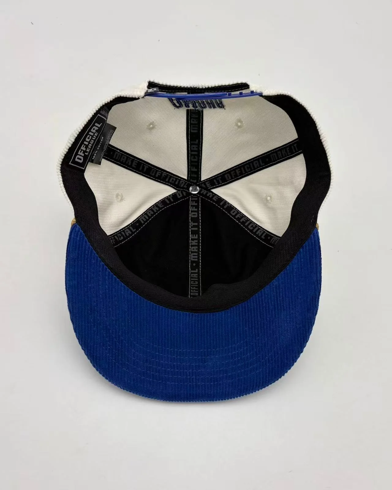 Omaha Storm Chasers Official League White and Blue Vortex Cord Cap - Image 3