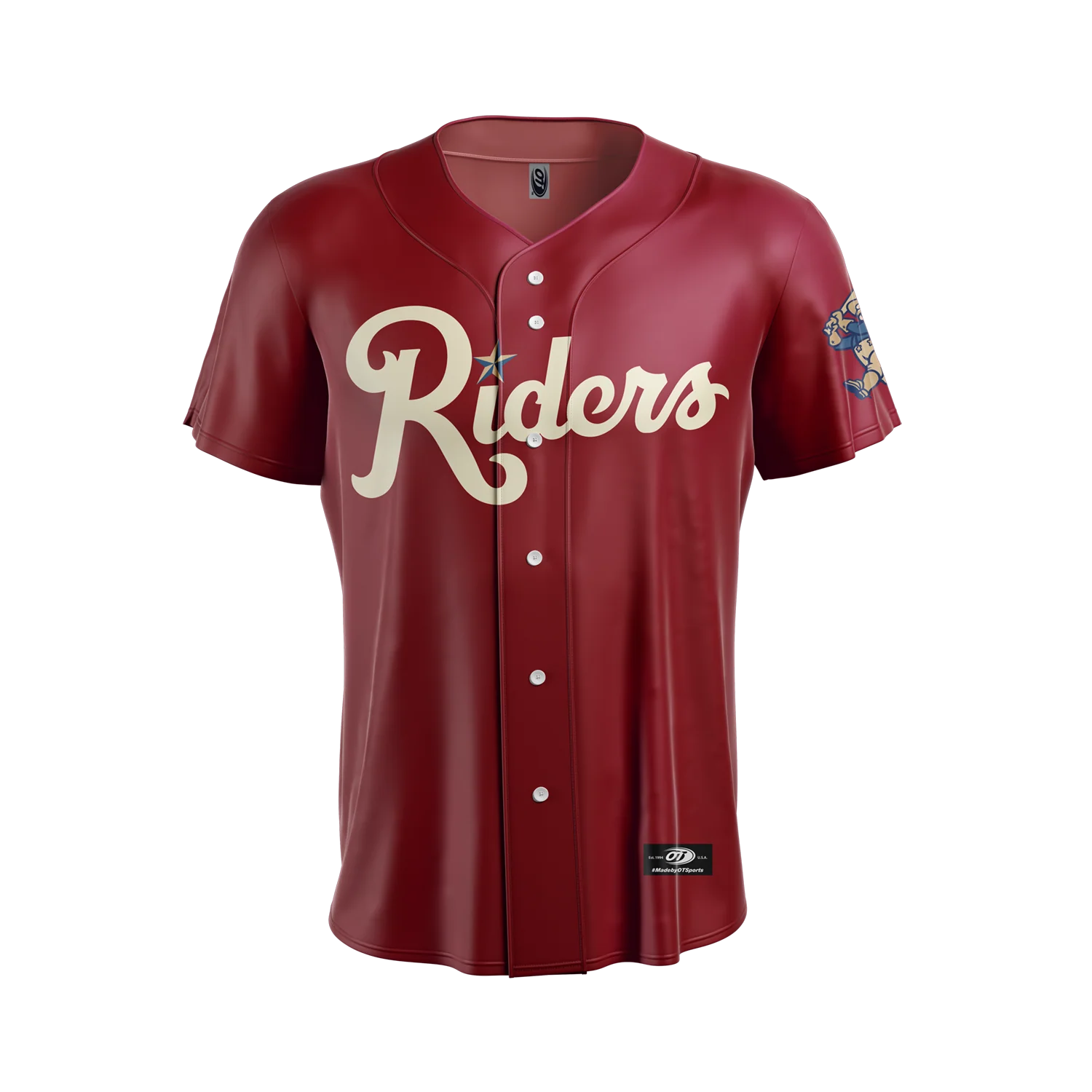 OT RoughRiders Youth Scorched Red Replica Jersey