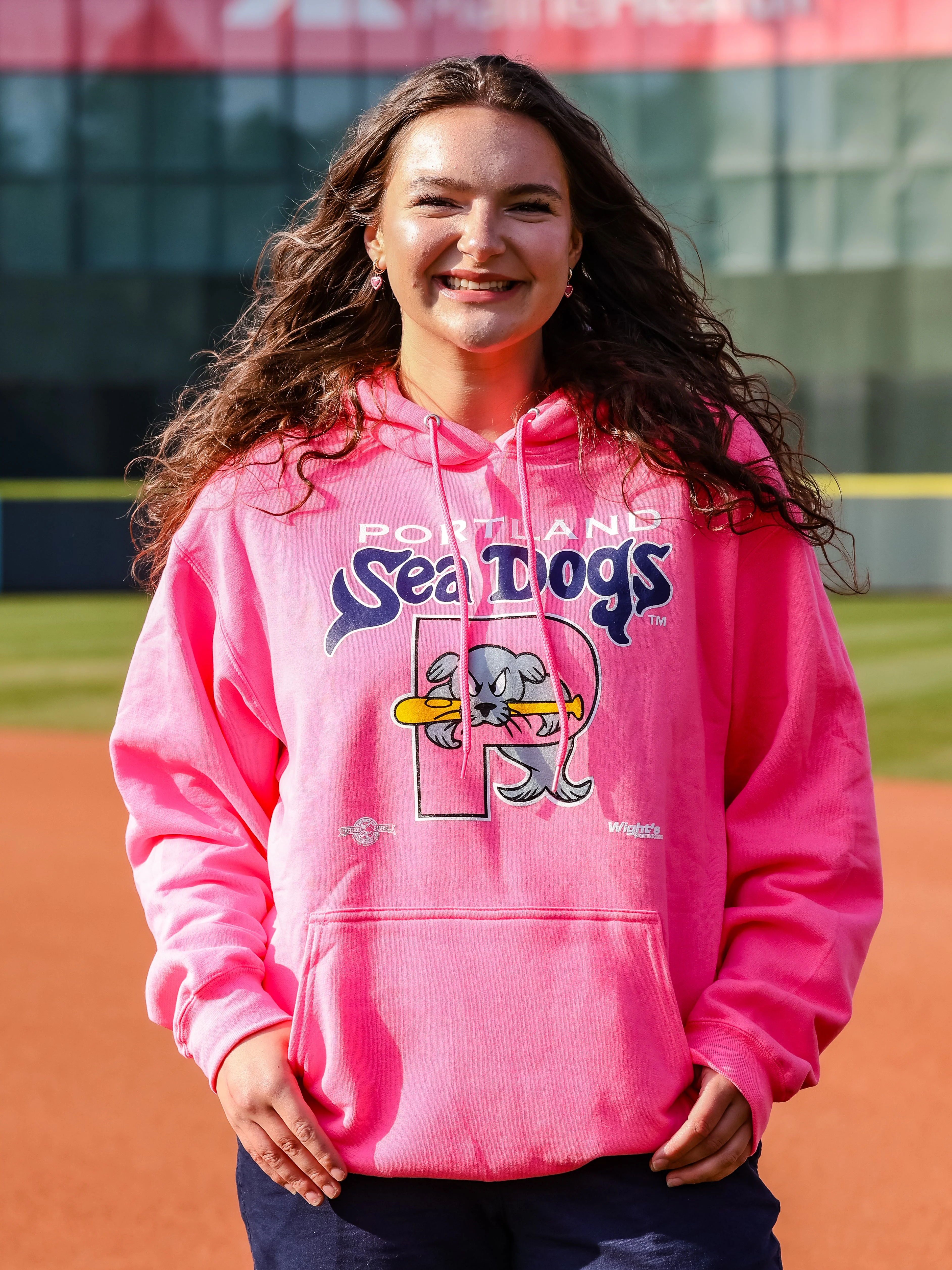 Portland Sea Dogs Pink Hoodie
