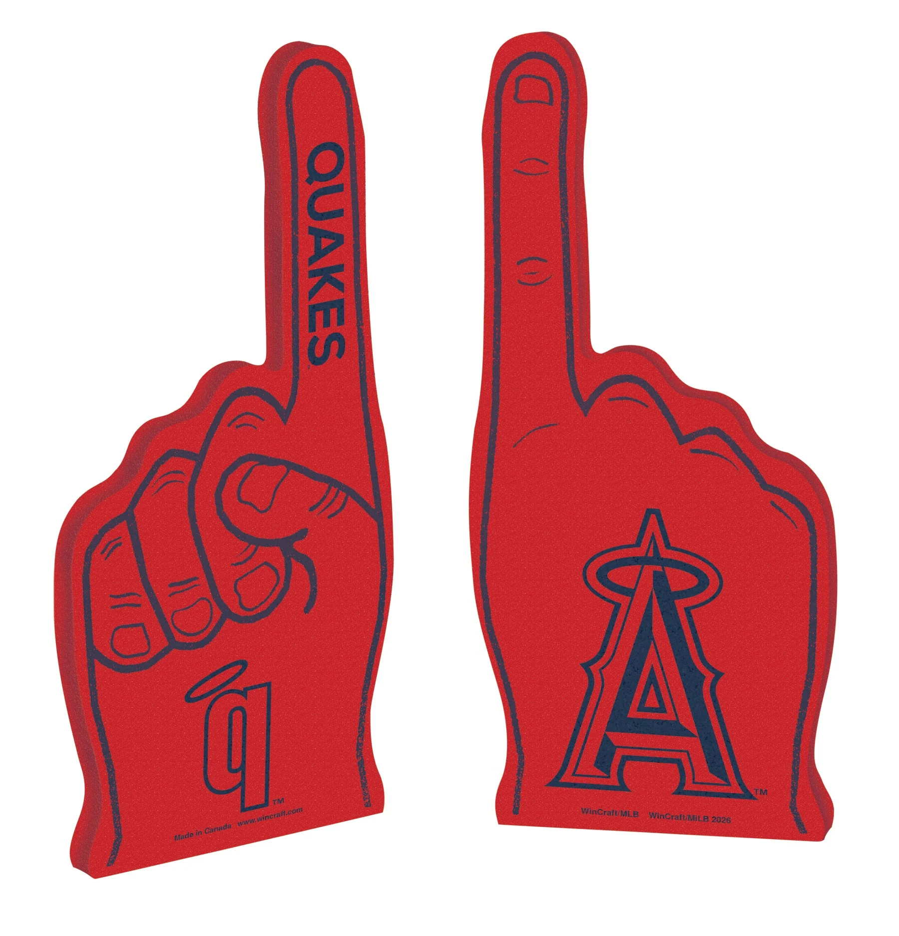 Rancho Cucamonga Quakes 19" Foam Finger