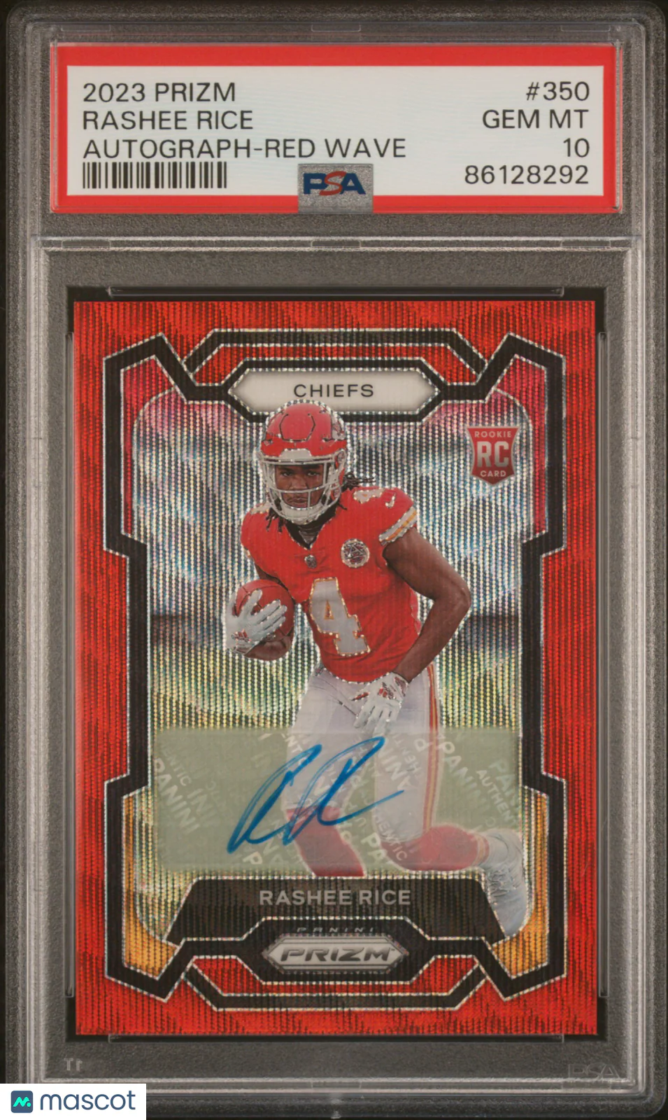 Rashee Rice 2023 Panini Prizm #350 Autograph Red