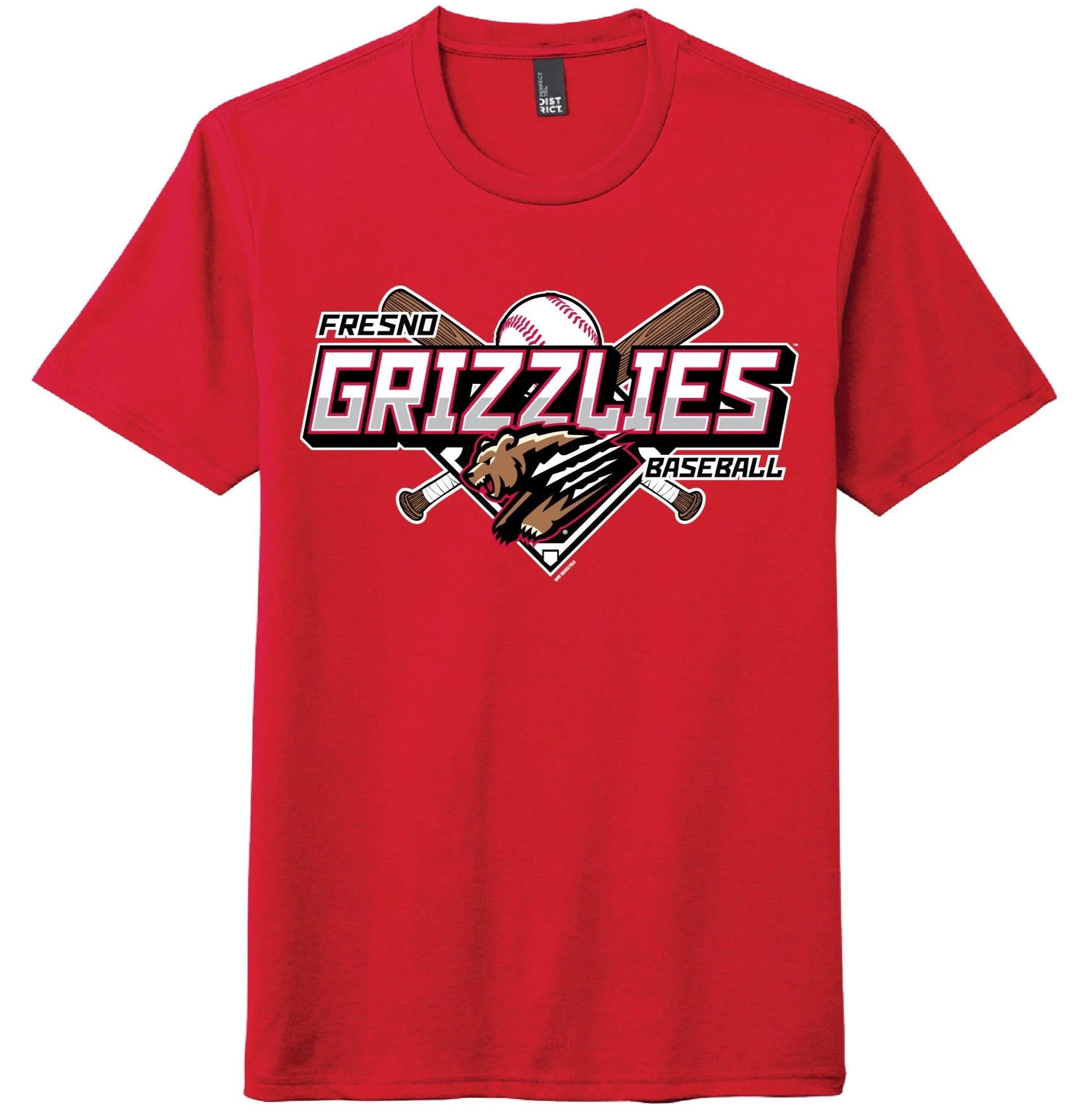 Red Fresno Grizzlies Diamond Tee