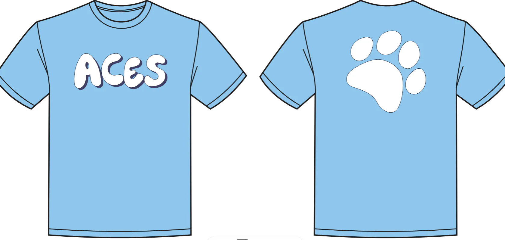 Reno Aces Bluey Theme Night Adult Paw Print Tee