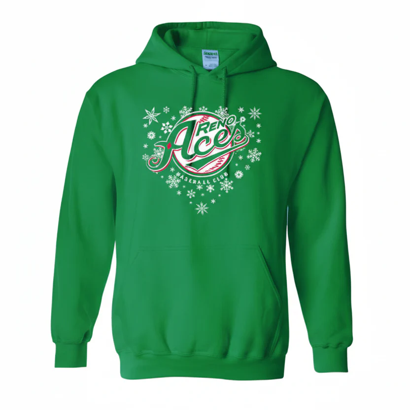 Reno Aces Winter Home Plate Green Hoodies