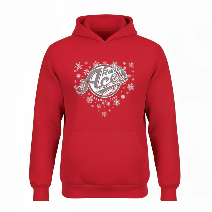 Reno Aces Winter Home Plate Silver/Red Hoodies