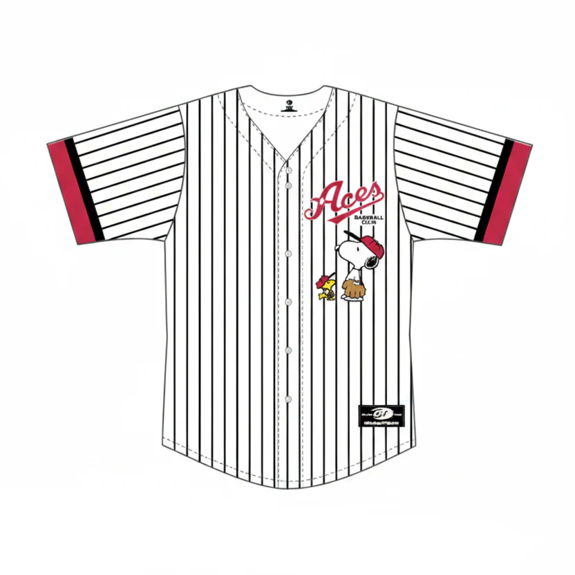 Reno Aces Youth Stripped Snoopy Peanuts Theme Night Jersey