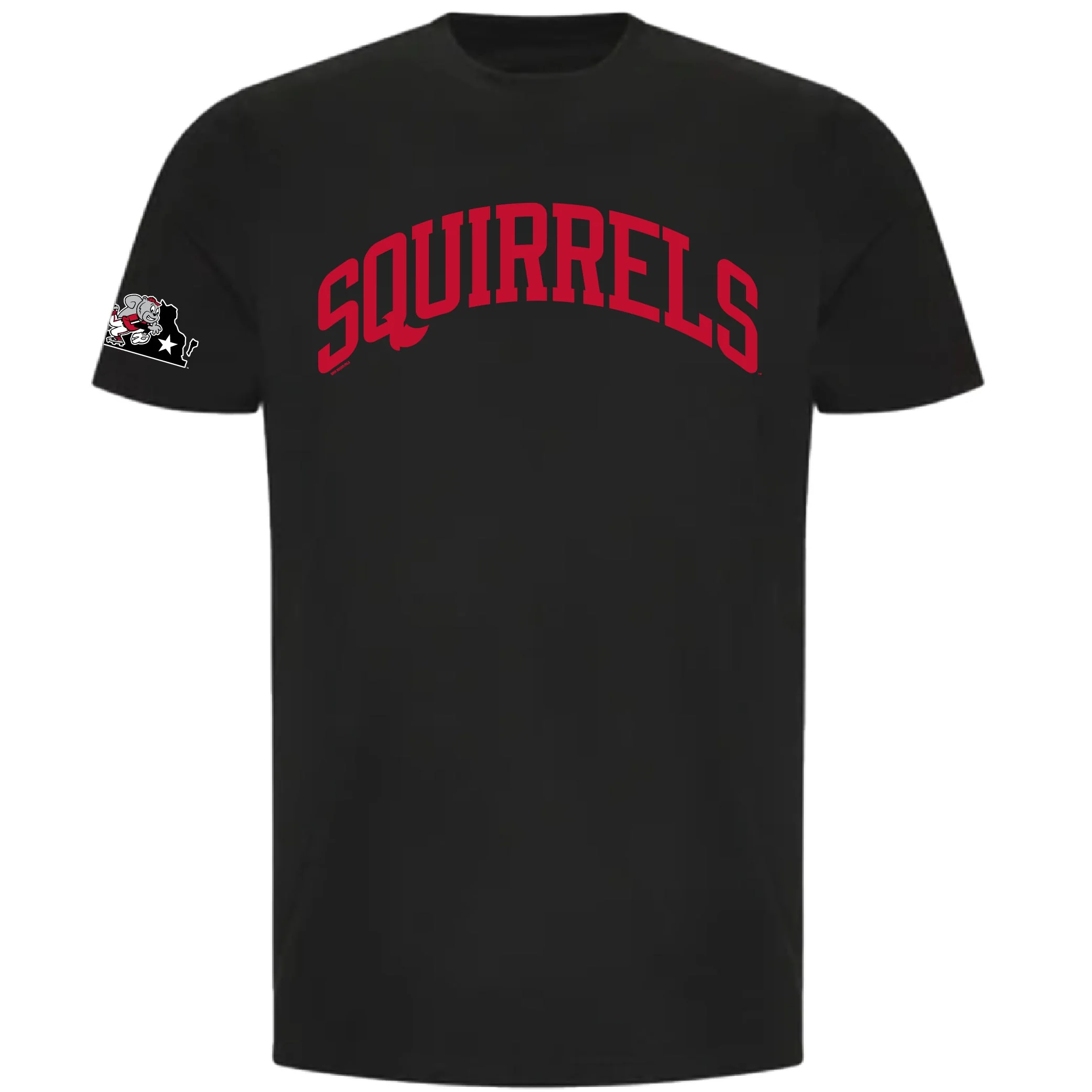 Richmond Flying Squirrels Fauxback Squirrels Logo Tee